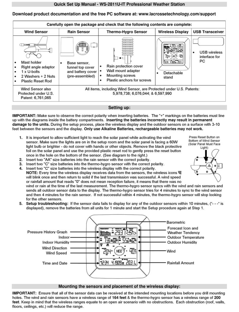 La Crosse Technology WS-2811U-IT Specification sheet