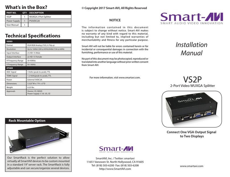 SMART-AVI VS2P User manual SMART-AVI VS2P User manual
