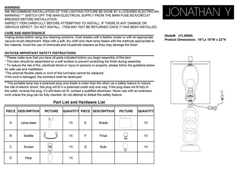 JONATHAN Y JYL2000A User manual