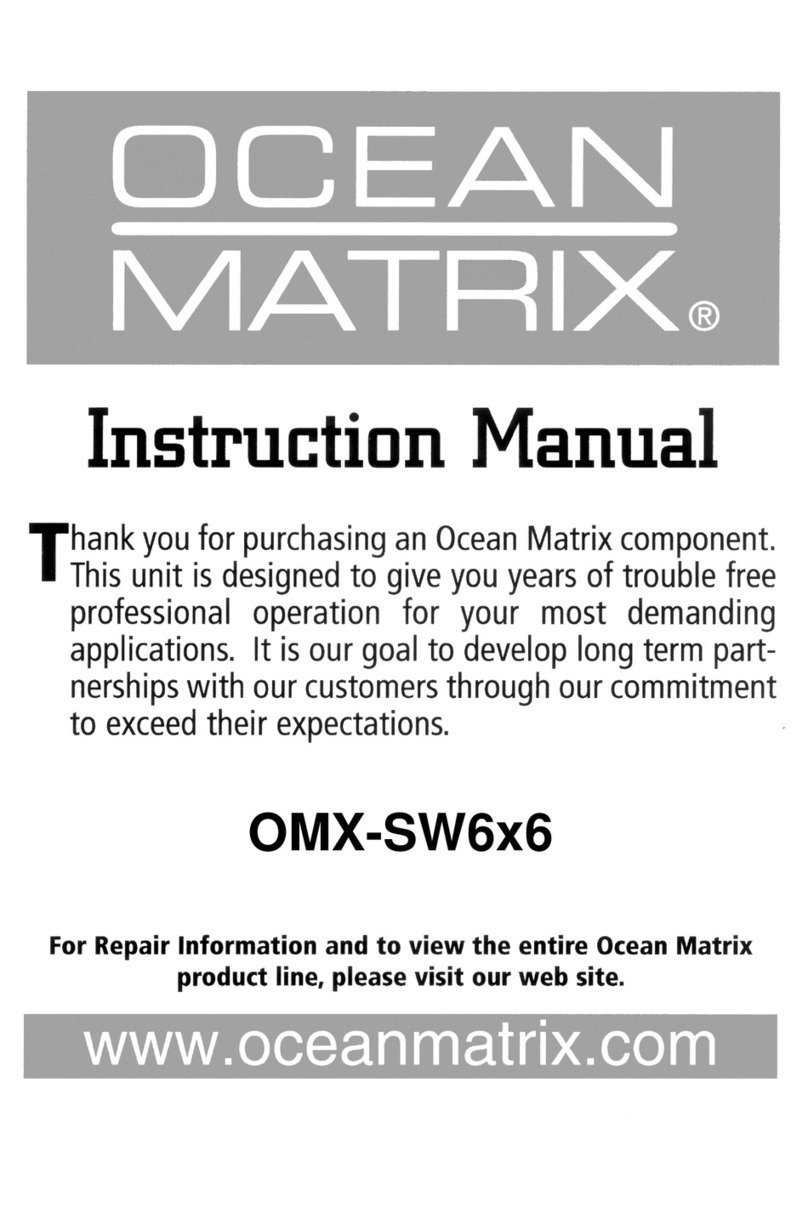 Ocean Matrix OMX-SW6x6 User manual