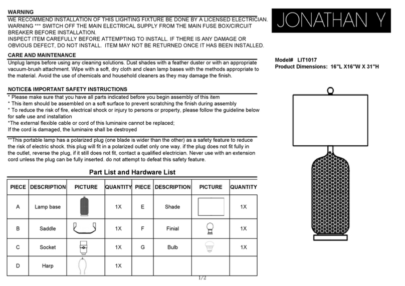 JONATHAN Y LIT1017 quick start guide
