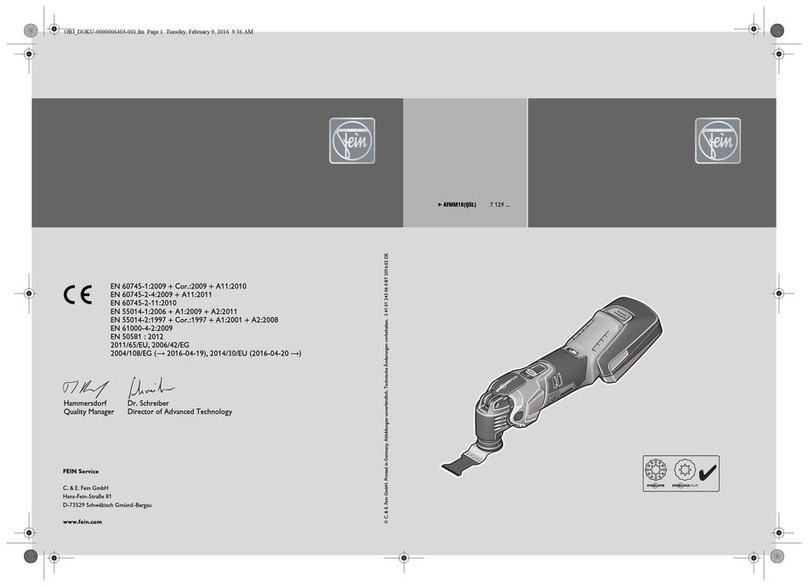 Fein MultiMaster AFMM18QSL User manual Fein MultiMaster AFMM18QSL User manual