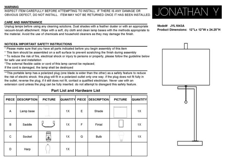 JONATHAN Y JYL1043A User manual JONATHAN Y JYL1043A User manual
