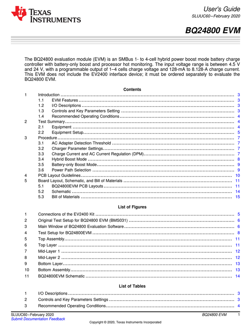 Texas Instruments BQ24800EVM User manual