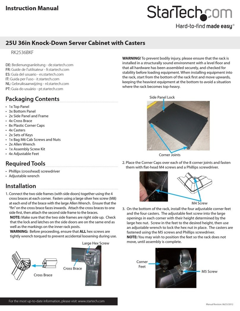 StarTech.com RK2536BKF User manual