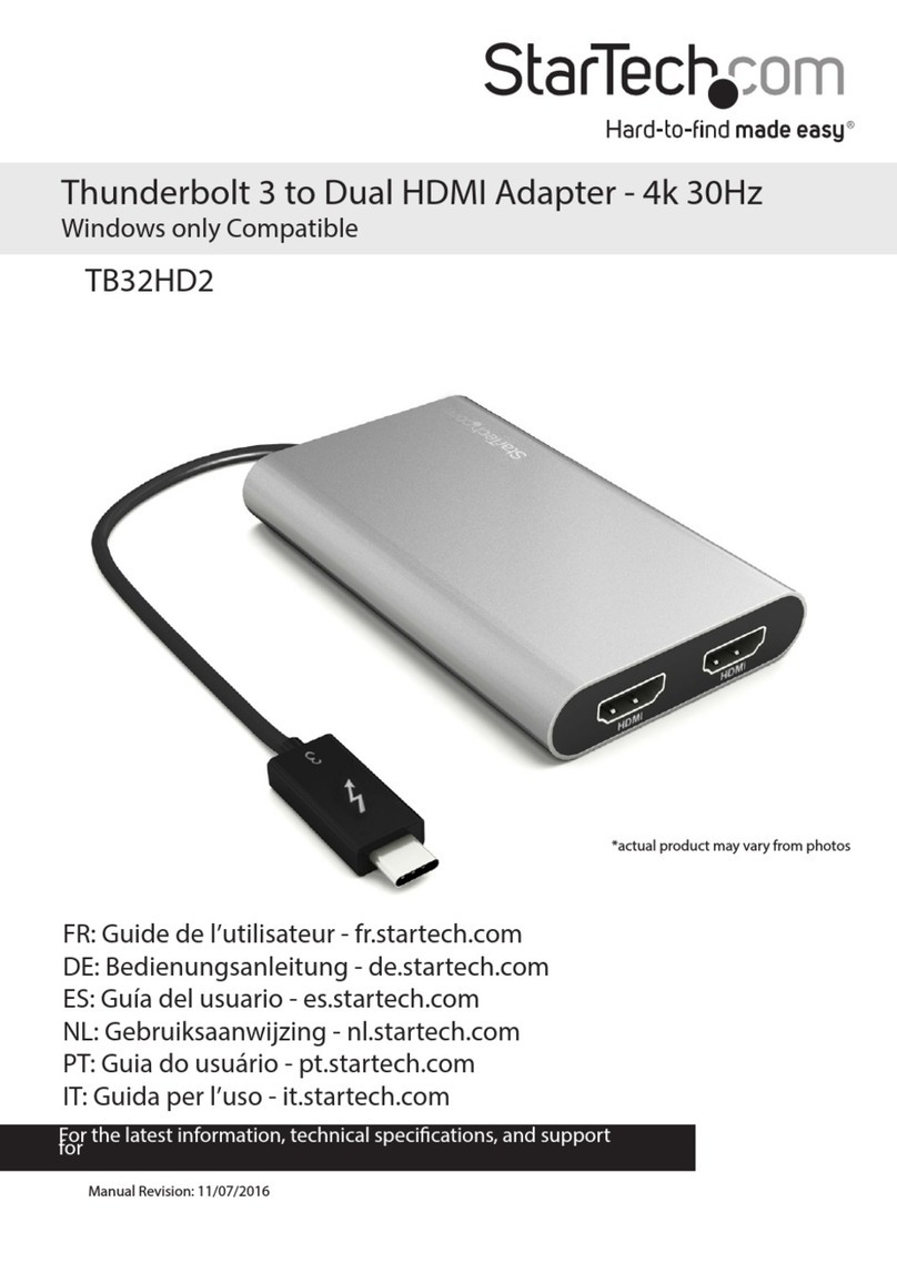 StarTech.com TB32HD2 User manual