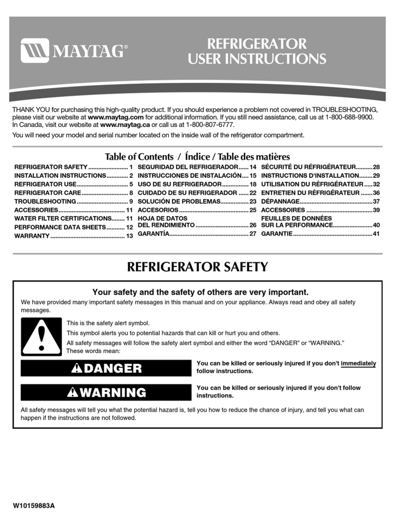 Maytag MSD2552VEW01 User manual