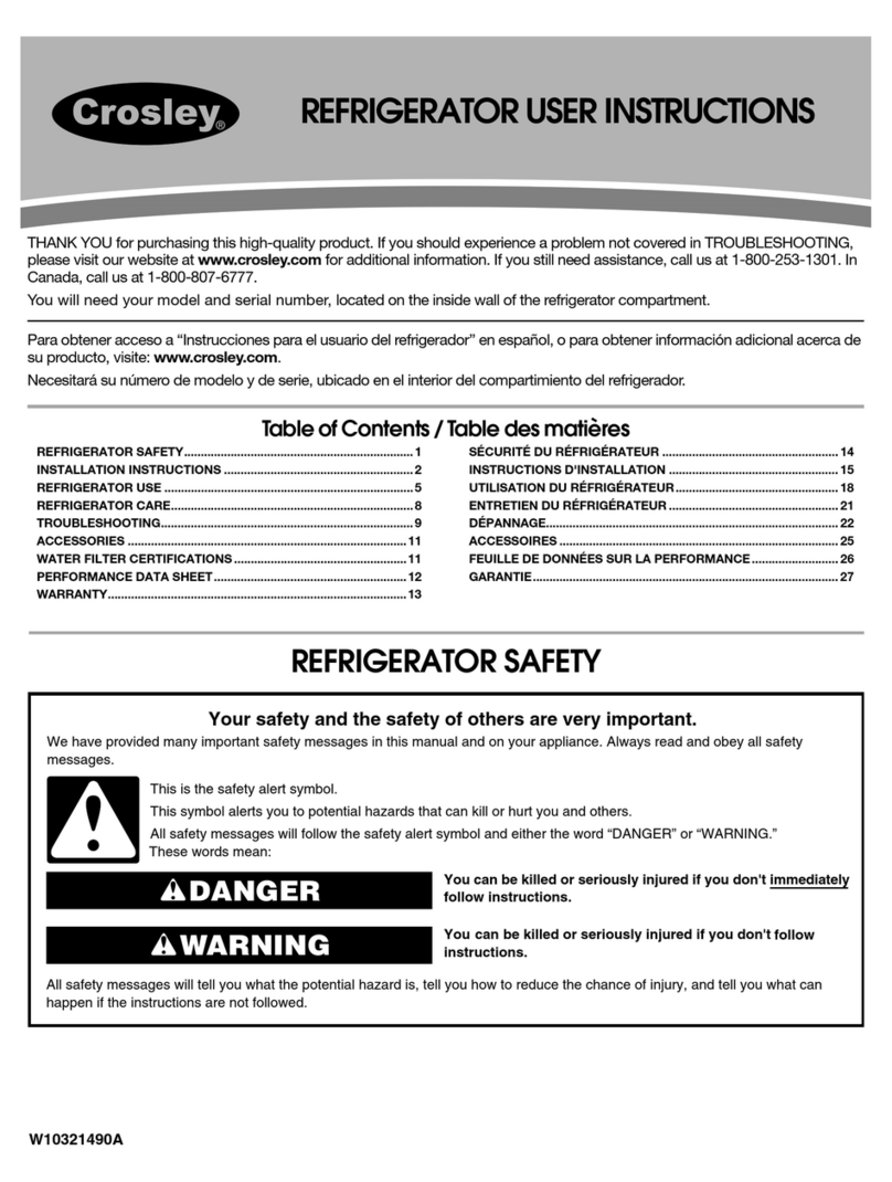 Crosley CS22CFXTS02 User manual
