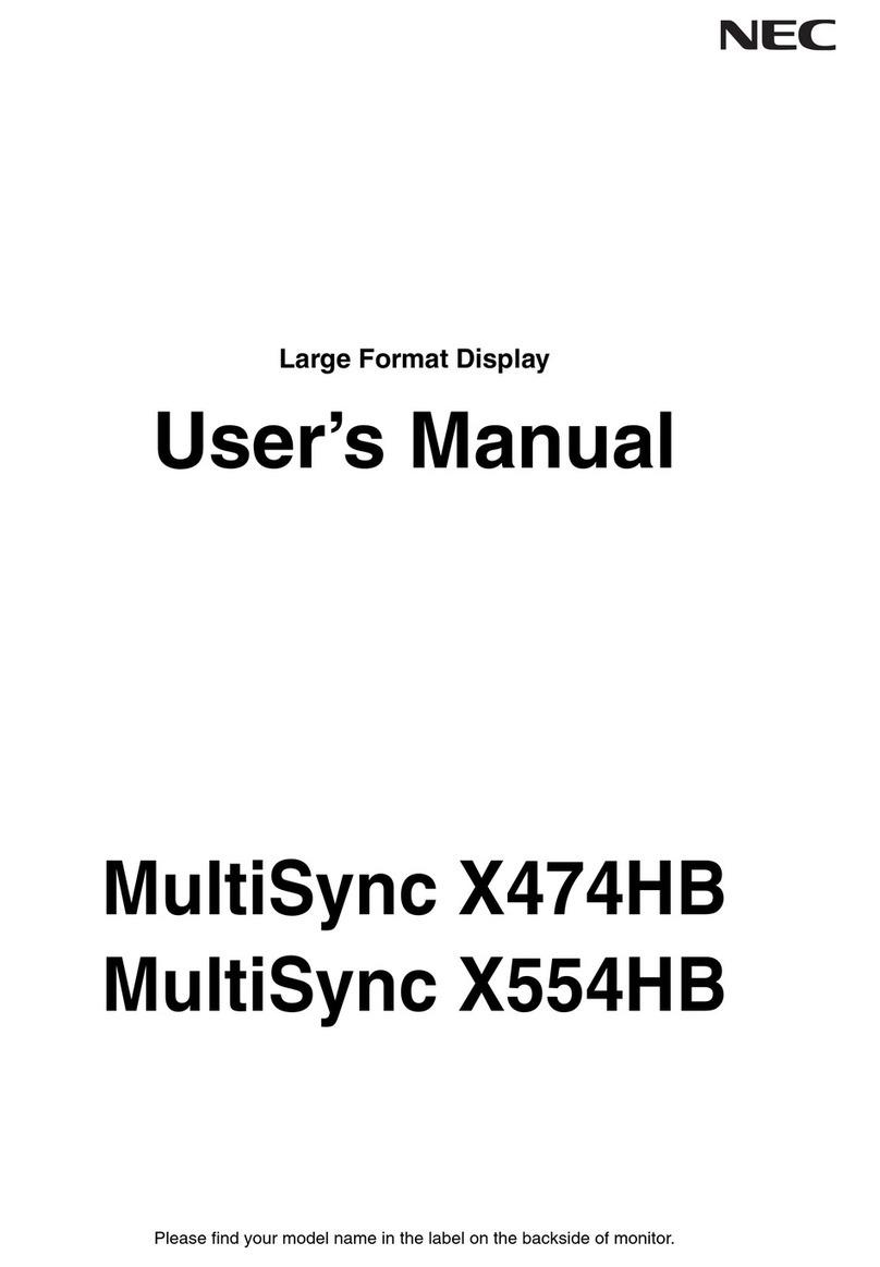 NEC MultiSync X474HB User manual