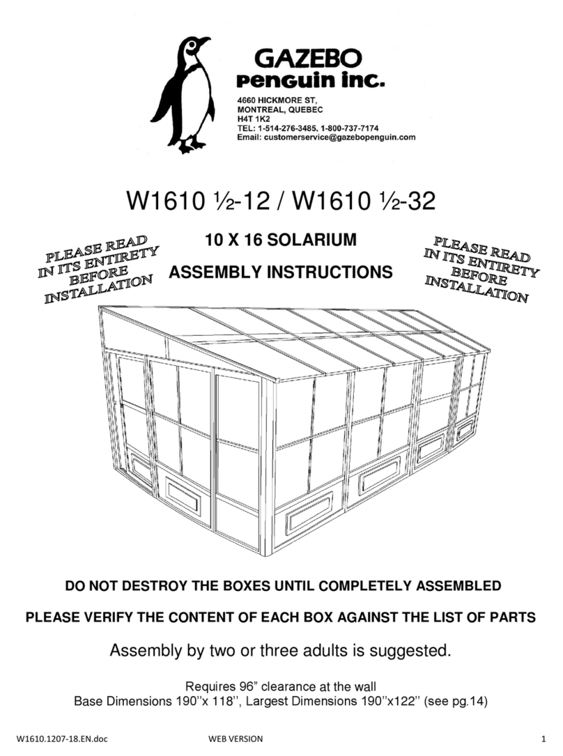 Gazebo penguin W1610 Assembly instructions Gazebo penguin W1610 Assembly instructions