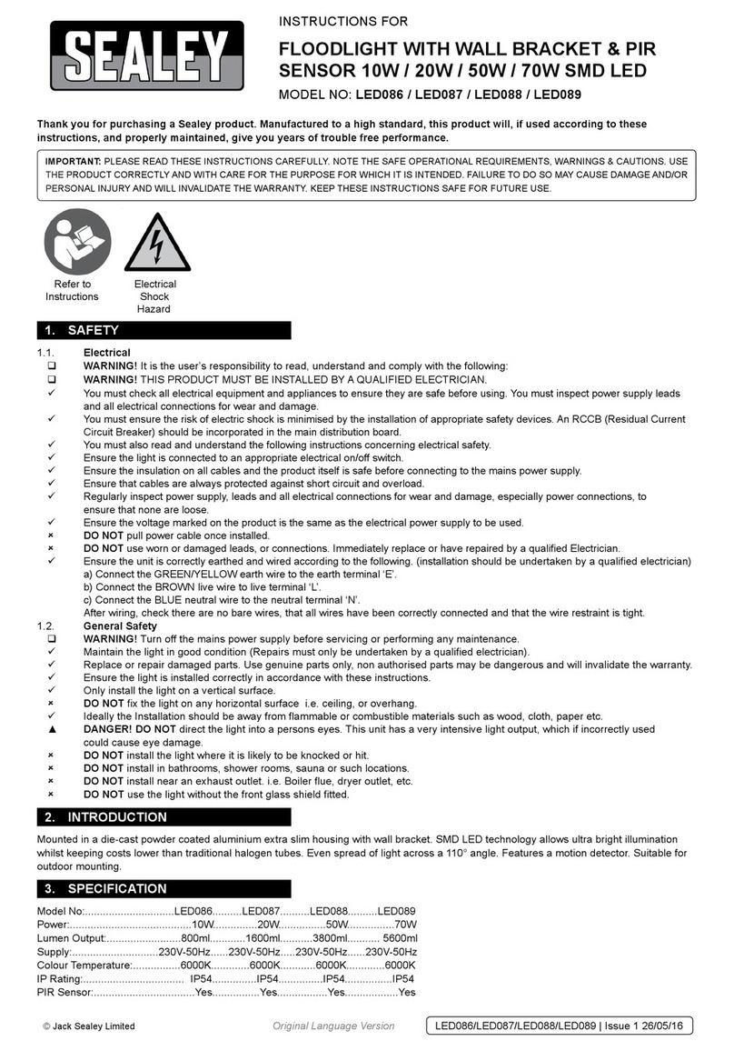 Sealey LED086 User manual Sealey LED086 User manual