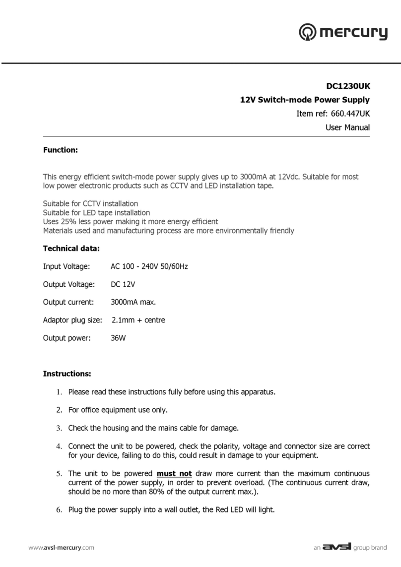 Mercury DC1230UK user manual