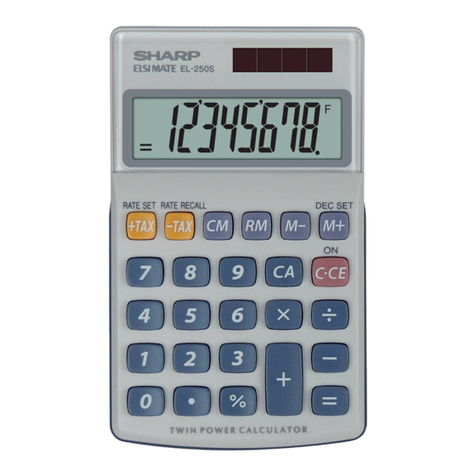 Sharp ELSI MATE EL-250S Operation manual