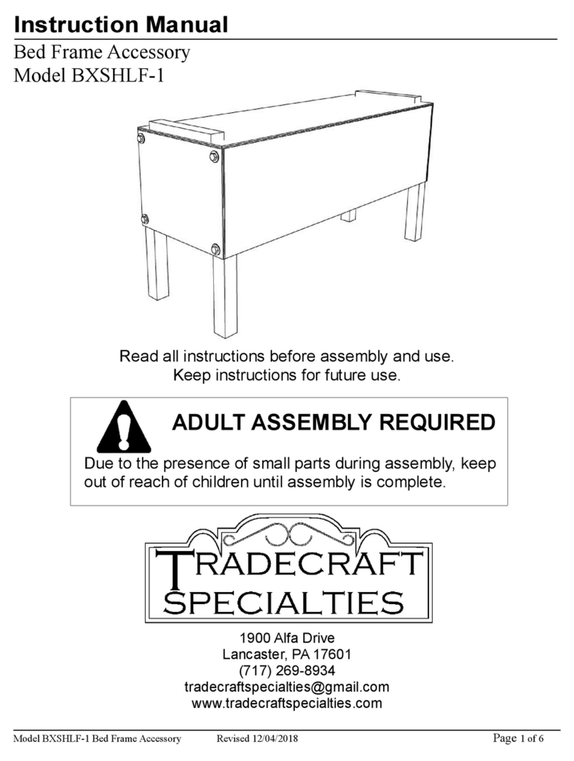 Tradecraft Specialties BXSHLF-1 instruction manual Tradecraft Specialties BXSHLF-1 instruction manual