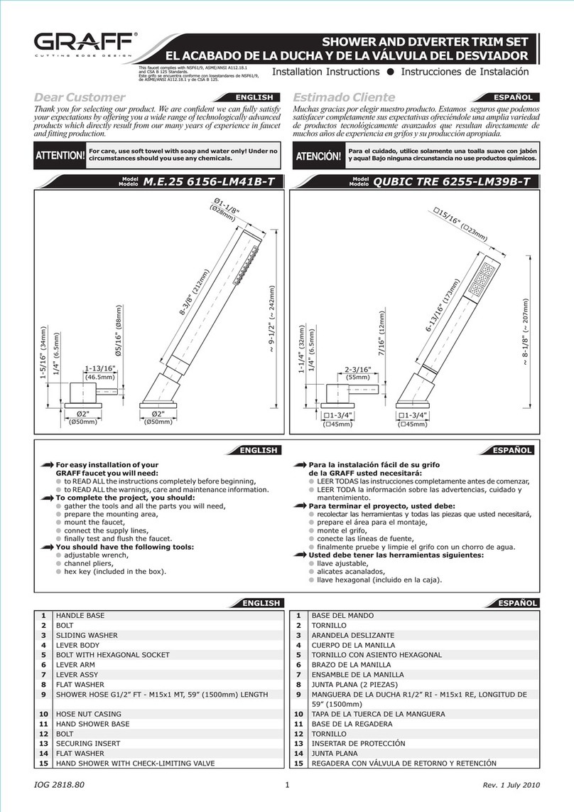 Graff QUBIC TRE 6255-LM39B-T User manual