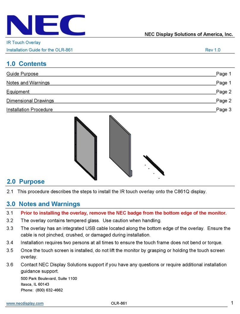 NEC OLR-861 User manual