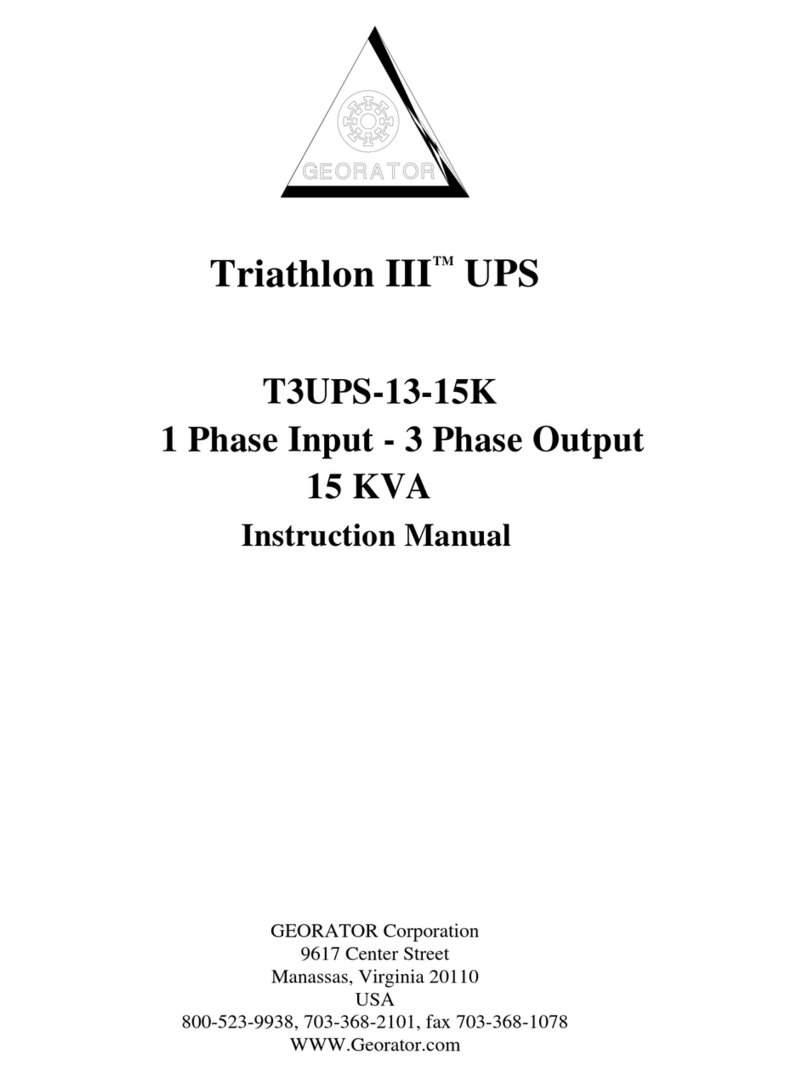Georator Triathlon III T3UPS-13-15K instruction manual