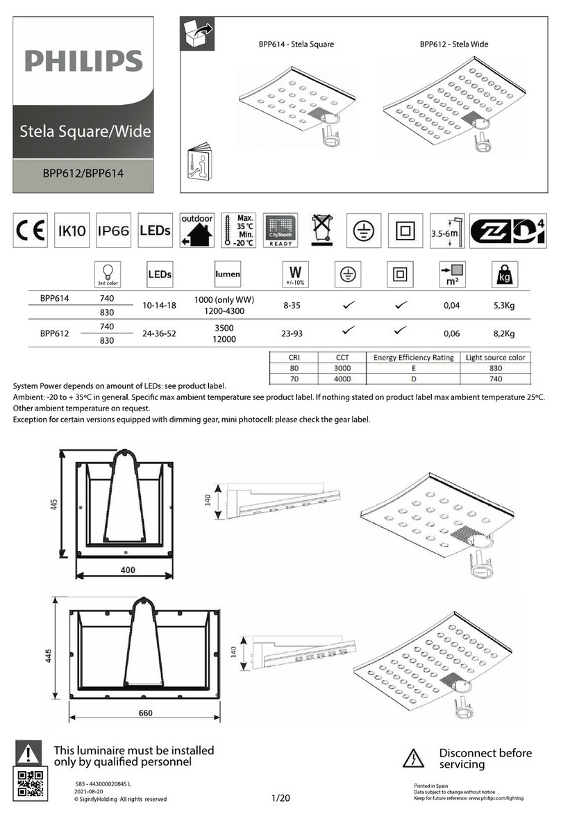 Philips Stela Square BPP614 User manual