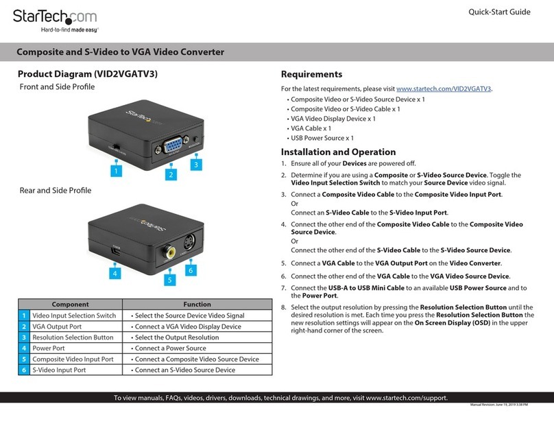 StarTech.com VID2VGATV3 quick start guide