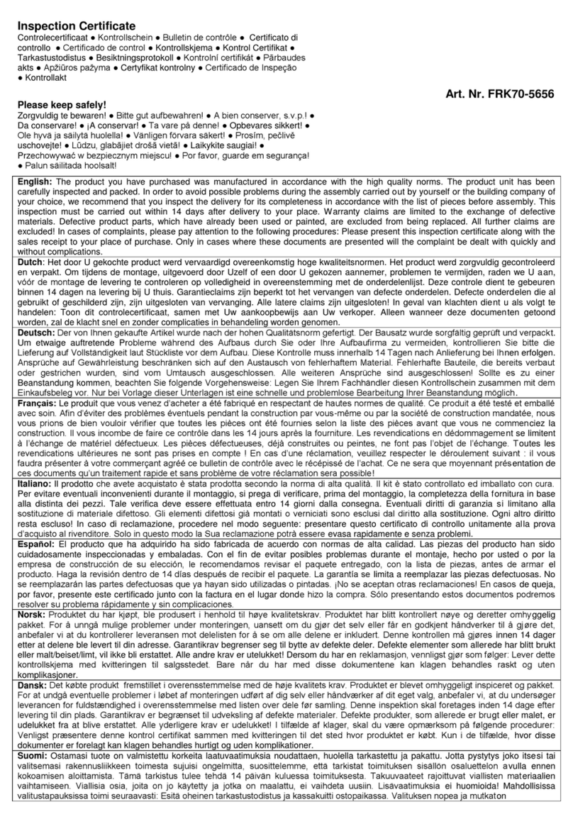 Lemeks Palmako Irene RK70-5656 installation manual Lemeks Palmako Irene RK70-5656 installation manual
