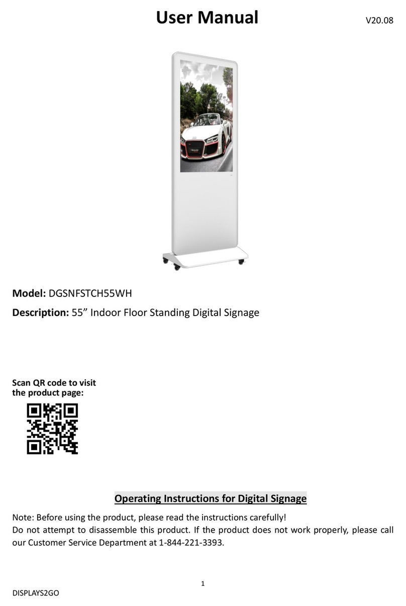 Displays2go DGSNFSTCH55WH user manual