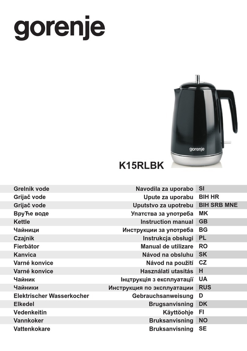 Gorenje K15RLBK instruction manual