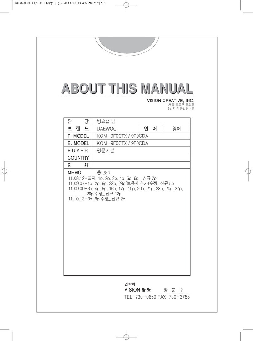 Daewoo KOM-9F0CTX User manual