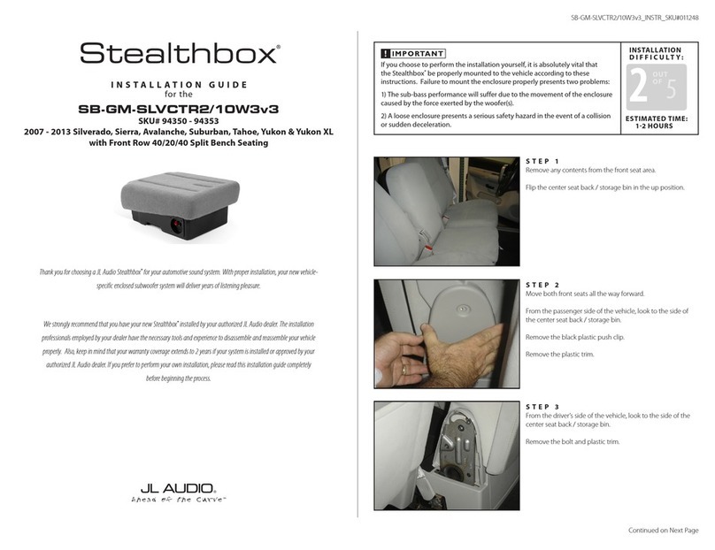 JL Audio 94350 User manual