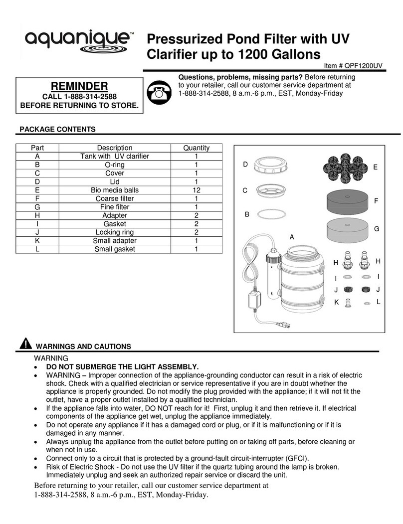 aquanique QPF1200UV manual