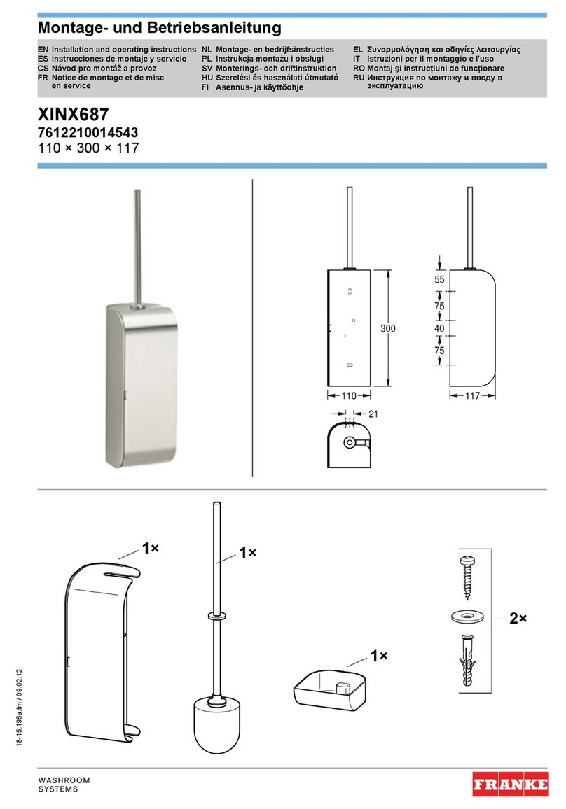 Franke XINX687 User manual Franke XINX687 User manual
