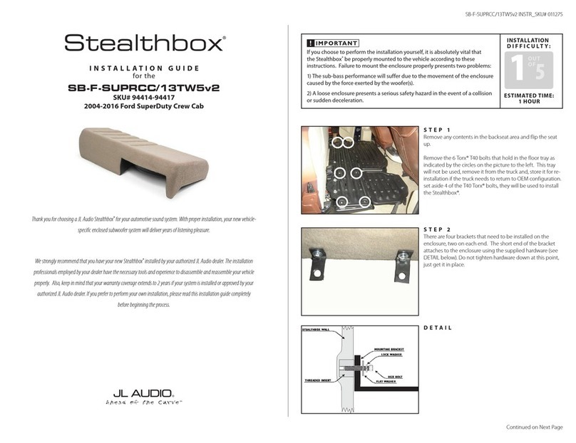 JL Audio Stealthbox SB-F-SUPRCC/13TW5v2 installation guide
