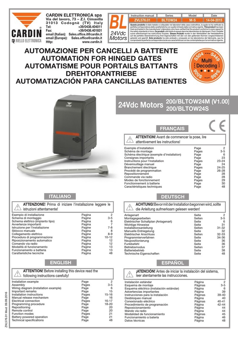 Cardin BLTOW24 Series User manual