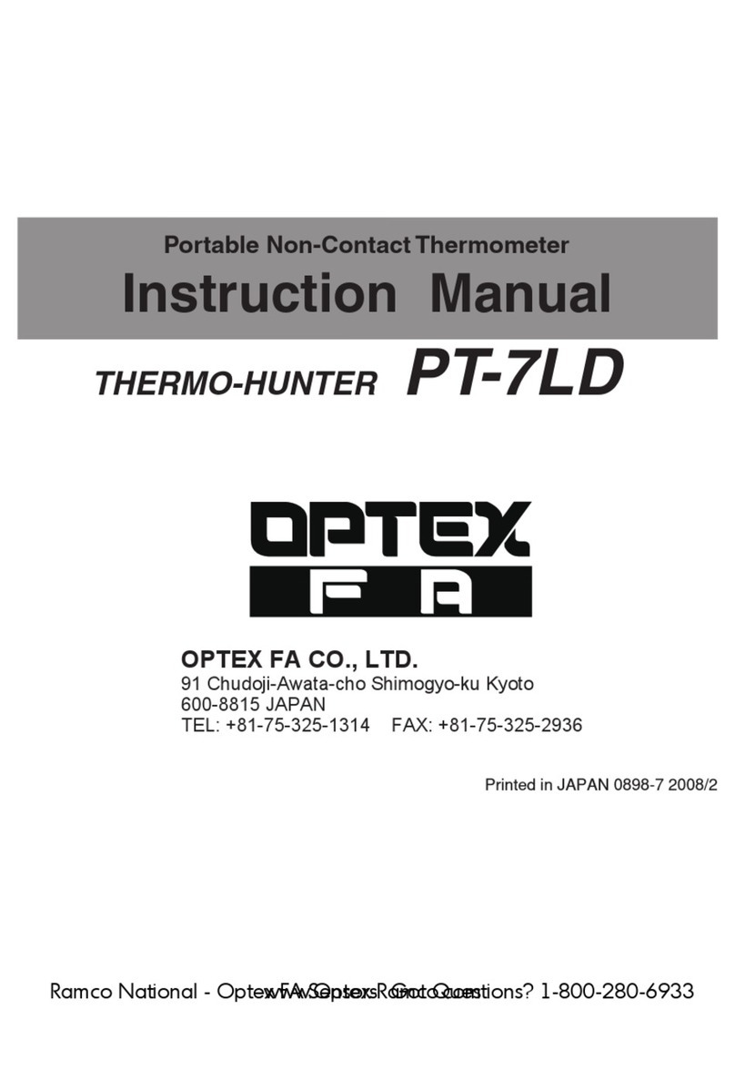 OPTEX FA Thermo-Hunter PT-2LD Series instruction manual