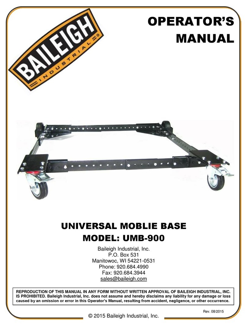 Baileigh Industrial UMB-900 Operator's manual