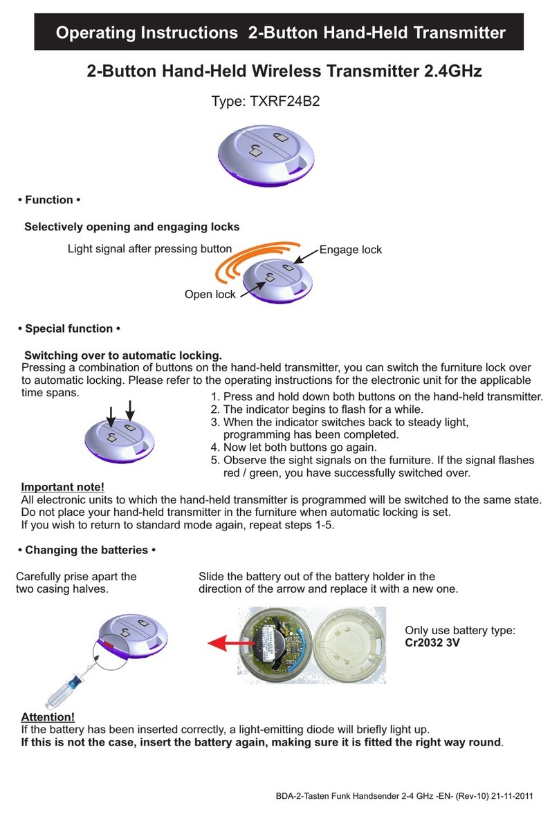LEHMANN TXRF24B2 operating instructions