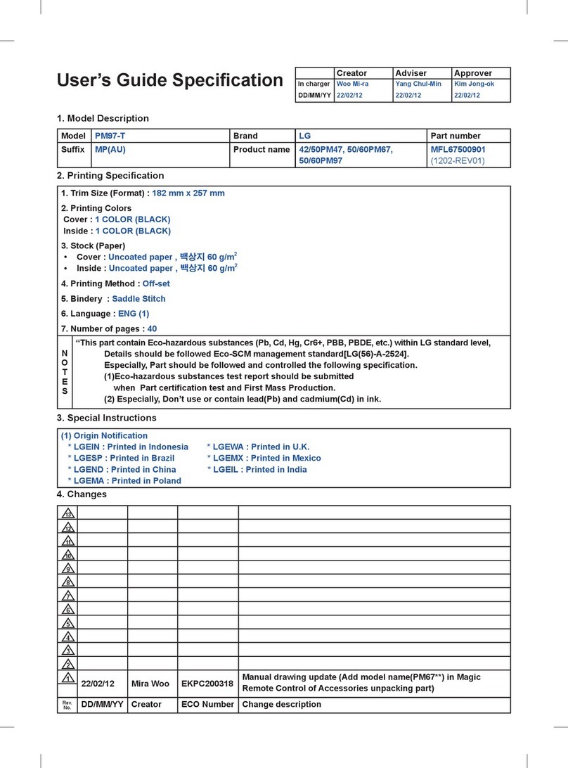 LG 42PM4700.ATR User manual