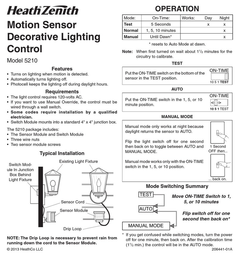 Heath Zenith 5210 User manual Heath Zenith 5210 User manual