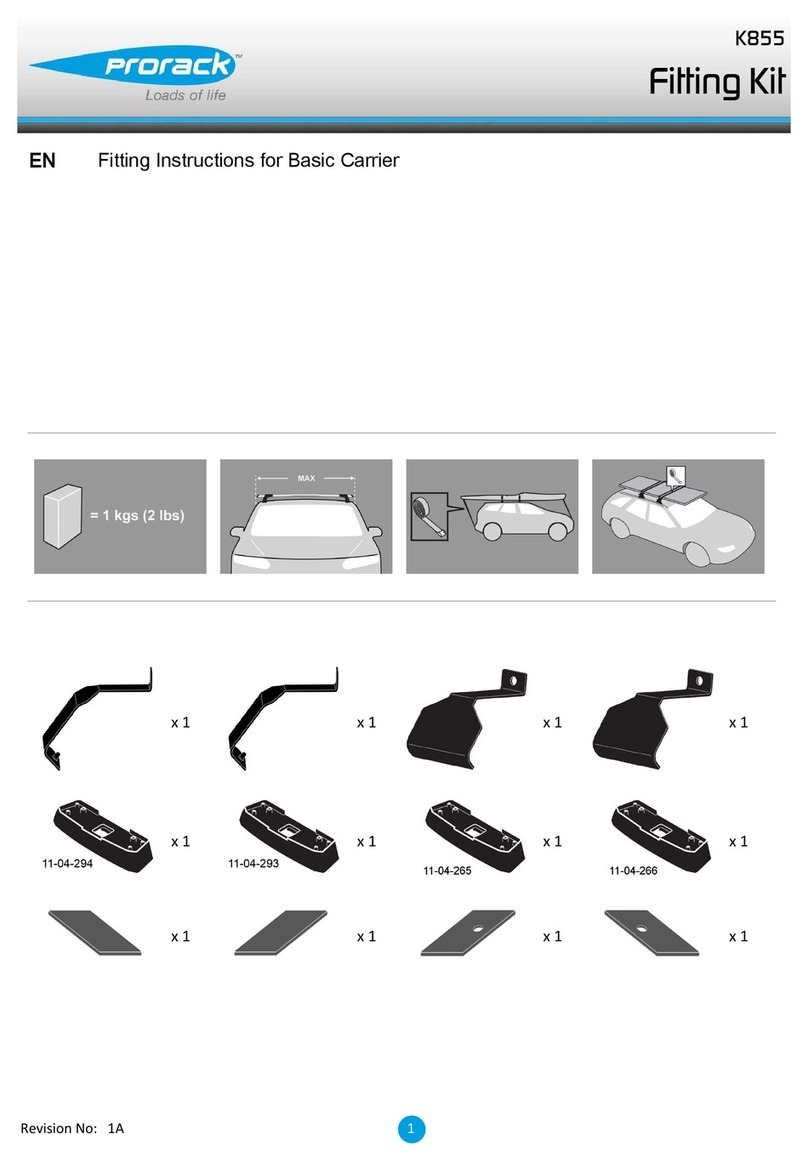Prorack K855 User manual