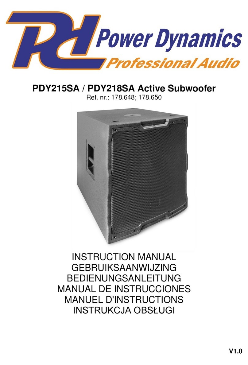 Power Dynamics PDY215SA instruction manual