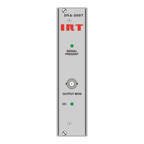 IRT Electronics DVA-3007 manual