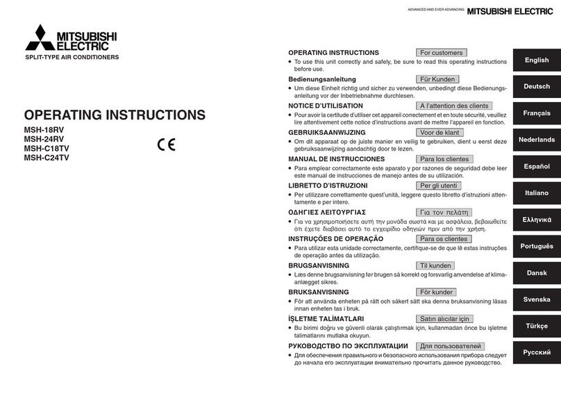 Mitsubishi Electric MSH-24RV User manual