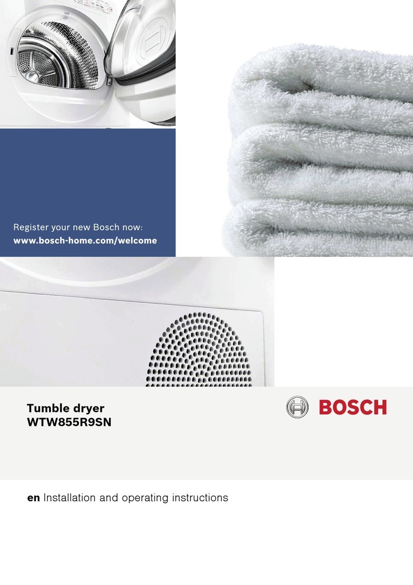Bosch WTW855R9SN Installation and operating instructions Bosch WTW855R9SN Installation and operating instructions