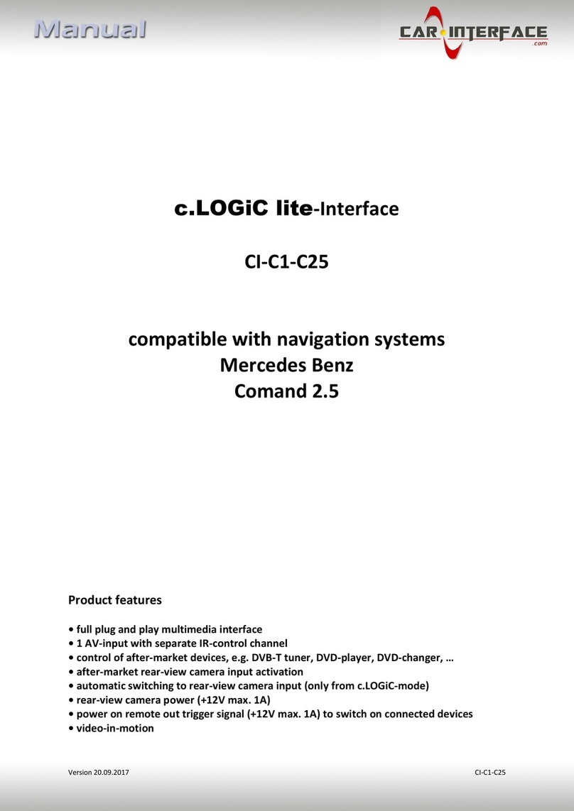 Car-Interface.com c.LOGiC lite-Interface manual