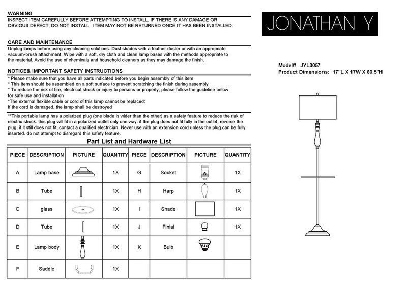 JONATHAN Y JYL3057 quick start guide