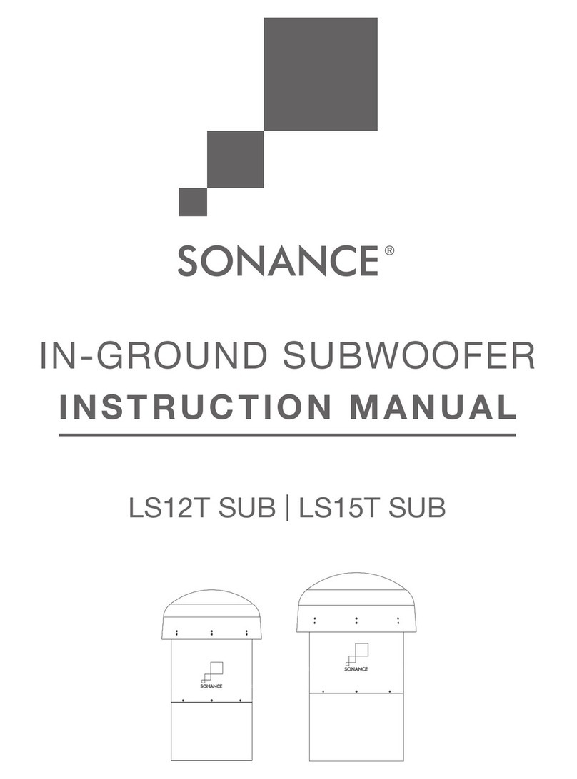 Sonance LS12T SUB instruction manual