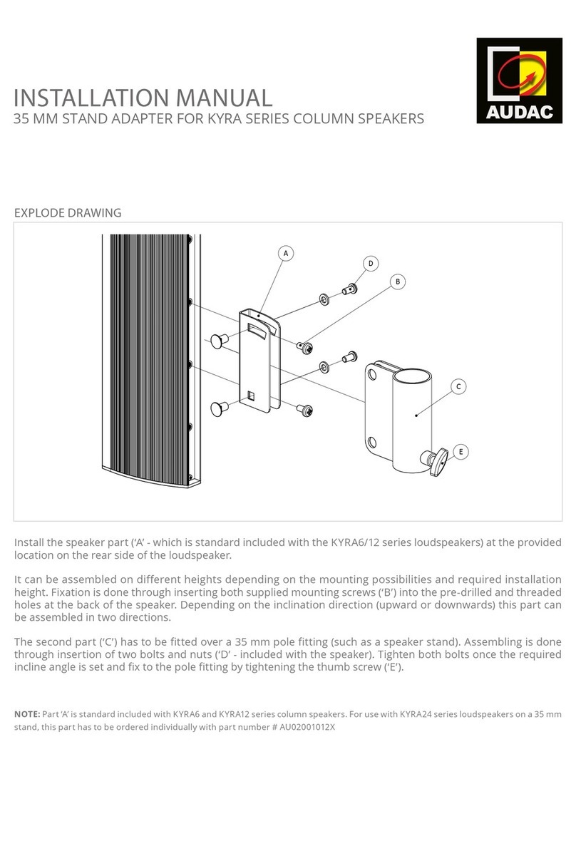 AUDAC MBK260 installation manual