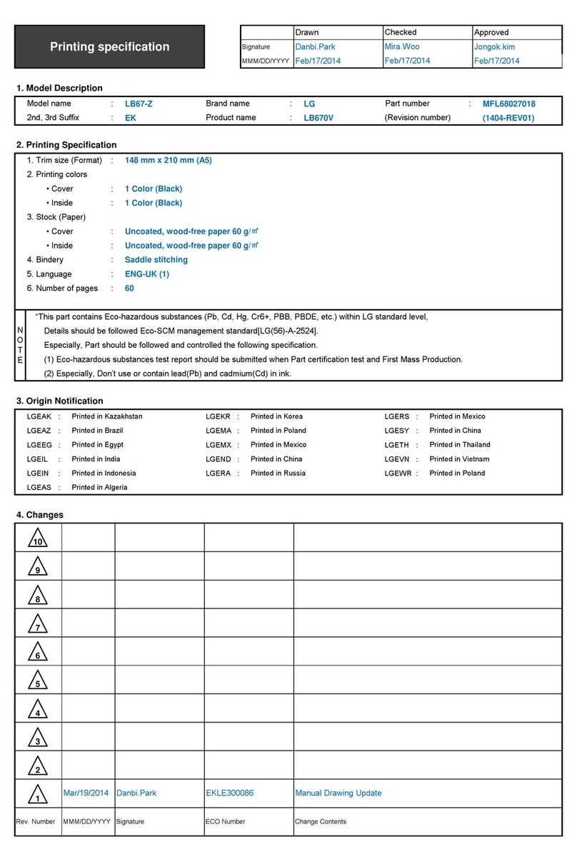 LG 70LB650V.AEK User manual