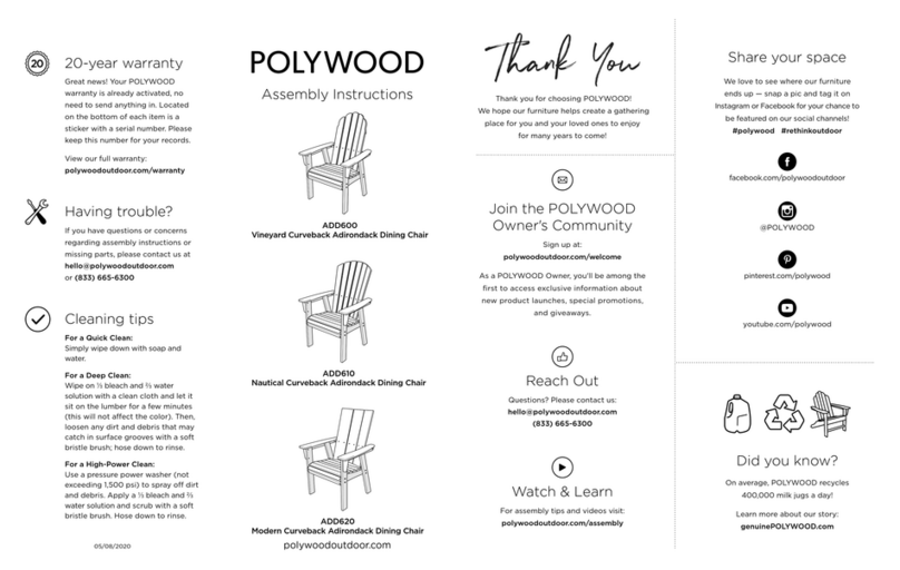 Polywood Nautical ADD610 User manual