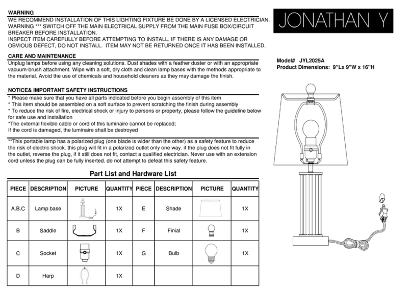 JONATHAN Y JYL2025A User manual