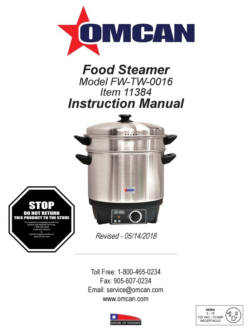 Omcan FW-TW-0016 instruction manual